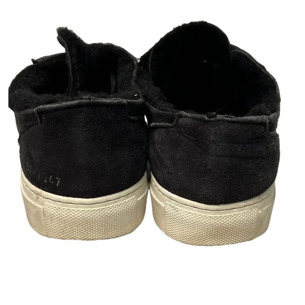 Common Projects Sneakers Size US 6.5 EU 37 Sherpa Suede Fuzzy Black Low‎ Lace Up